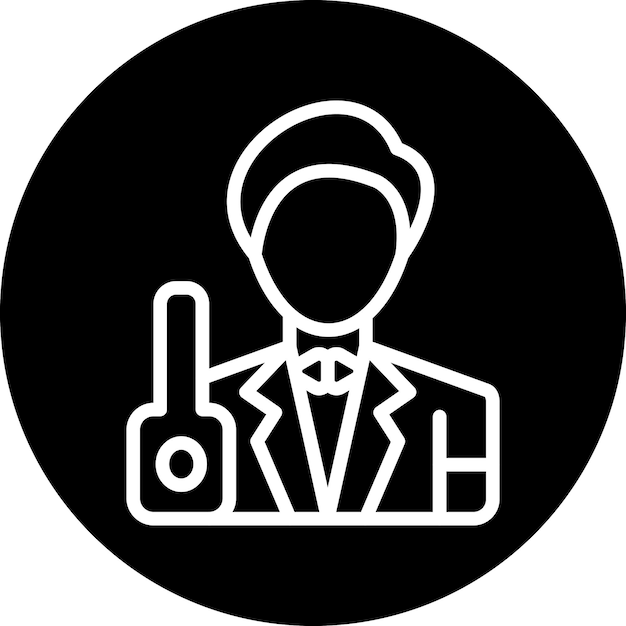 Vectorontwerp Bartender Icon Style