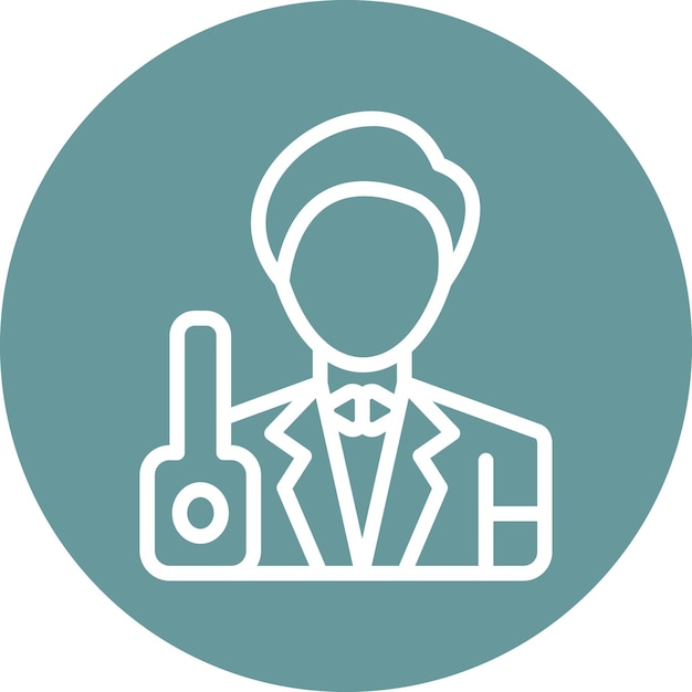 Vectorontwerp Bartender Icon Style