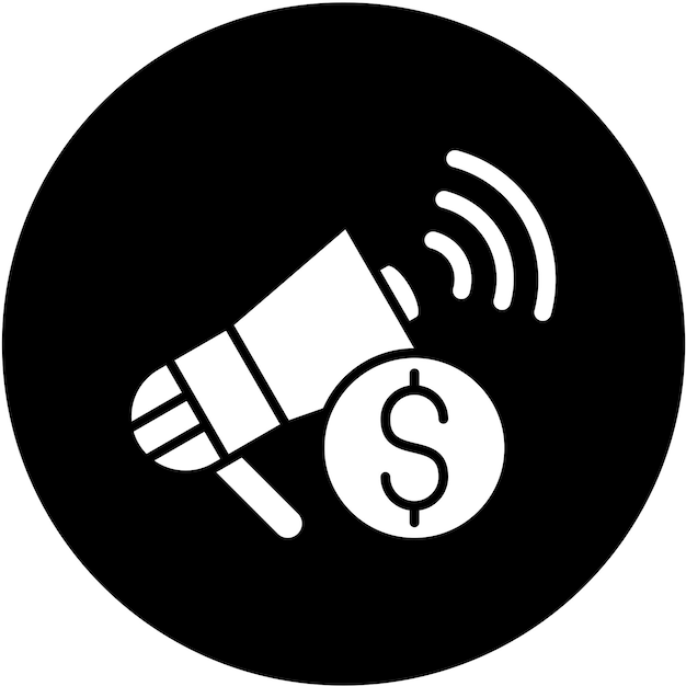 Vectorontwerp betaalde promotie Icon Style