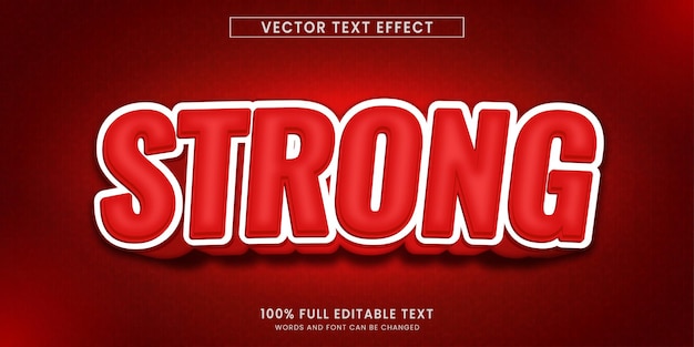 Vectorontwerp bewerkbare tekst-effect sterke tekststijl