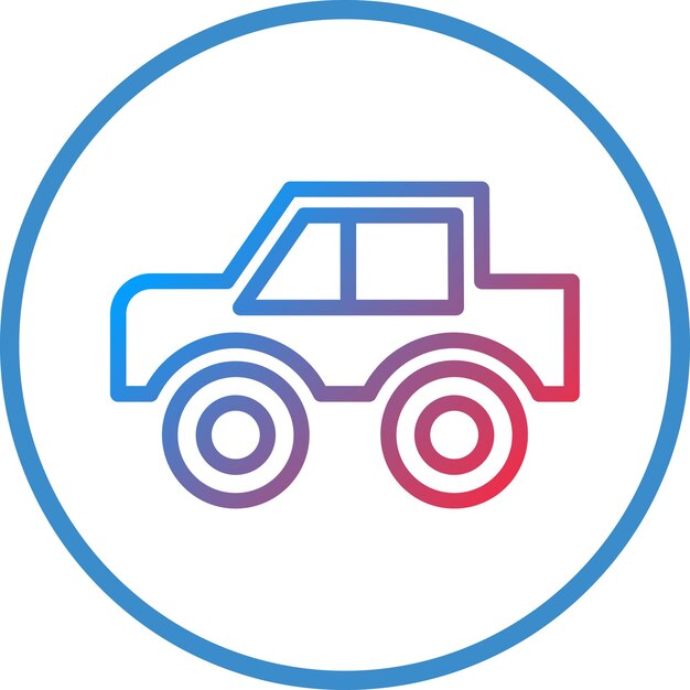 Vectorontwerp Bigfoot auto icoon stijl