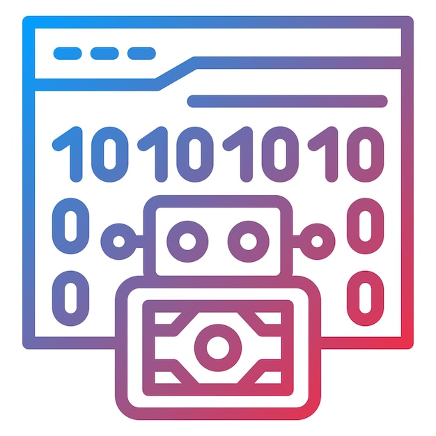 Vectorontwerp Binary Code Icon Style