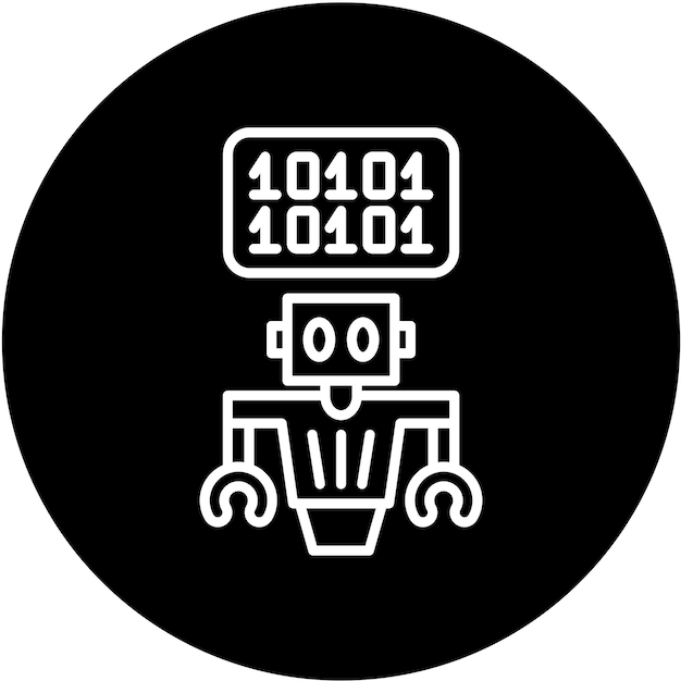 Vector vectorontwerp binary code icon style