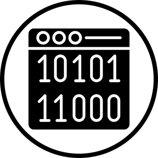 Vectorontwerp Binary Icon Style