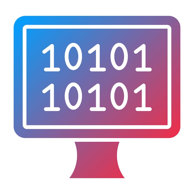 Vectorontwerp Binary Icon Style