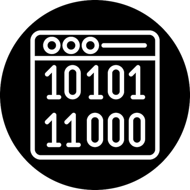 Vectorontwerp Binary Icon Style