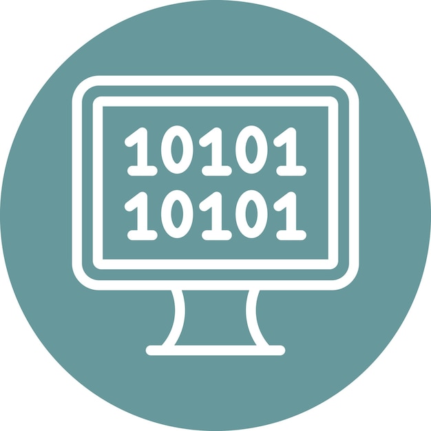 Vectorontwerp Binary Icon Style