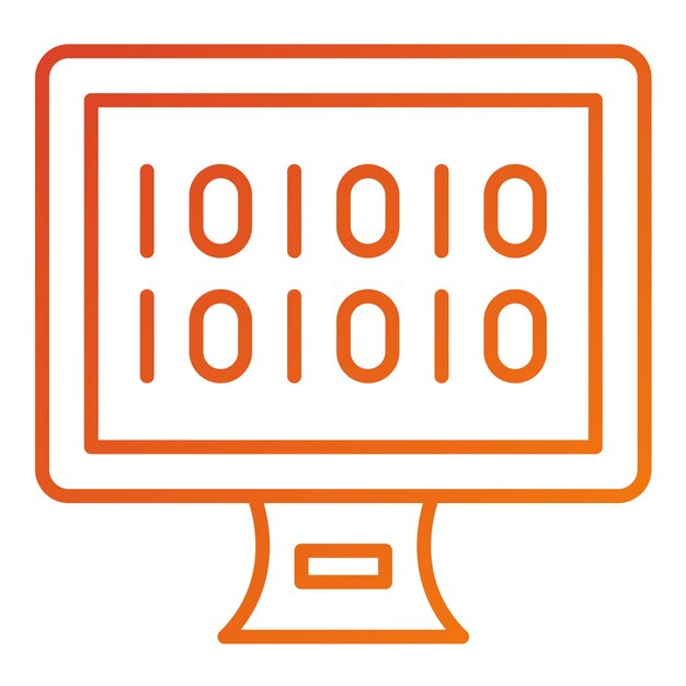Vectorontwerp Binary Icon Style