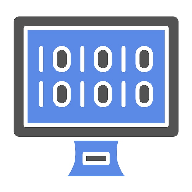 Vectorontwerp Binary Icon Style