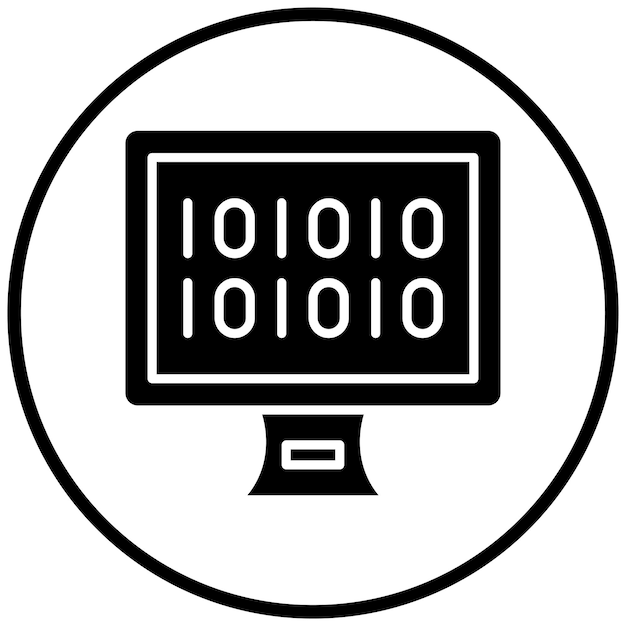 Vectorontwerp Binary Icon Style