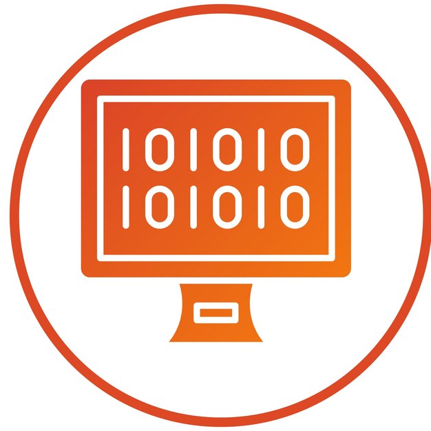 Vectorontwerp Binary Icon Style