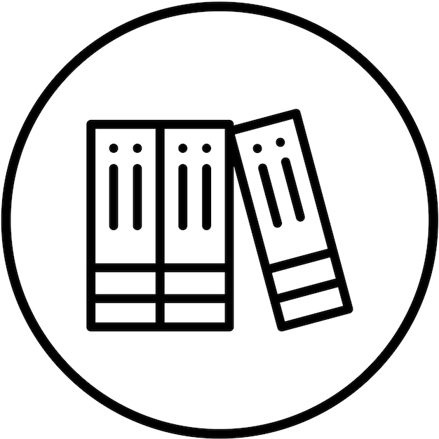 Vectorontwerp Binders Map Icon Stijl