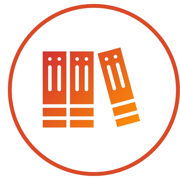 Vectorontwerp Binders Map Icon Stijl