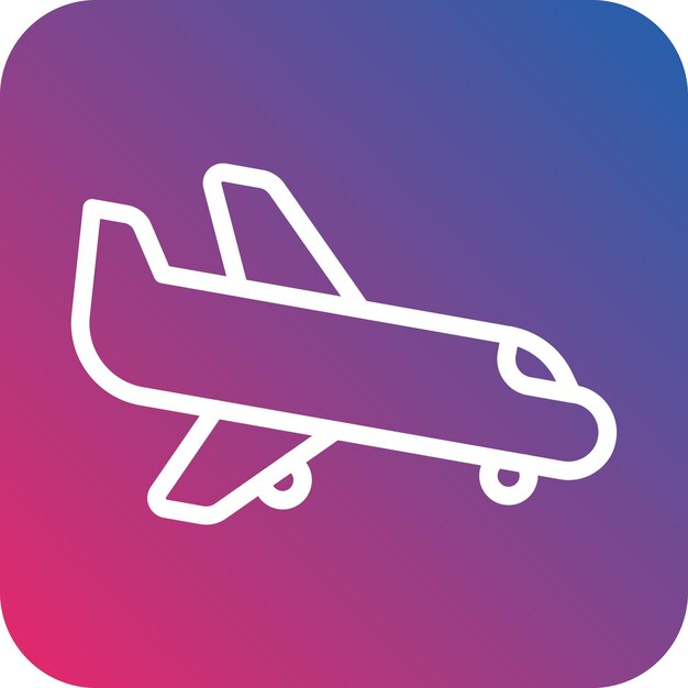 Vectorontwerp Binnenlandse vlucht Icon Style