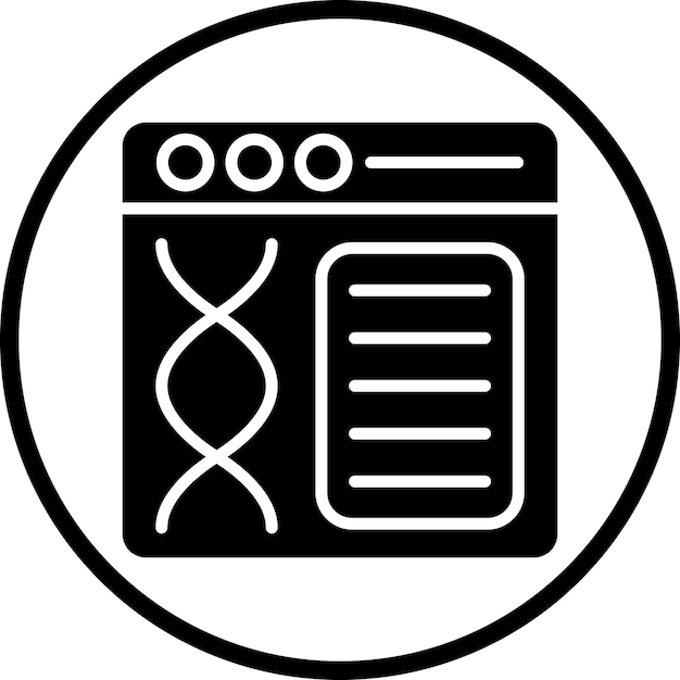 Vectorontwerp Bioinformatica Icon Stijl