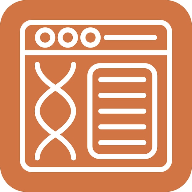 Vectorontwerp Bioinformatica Icon Stijl