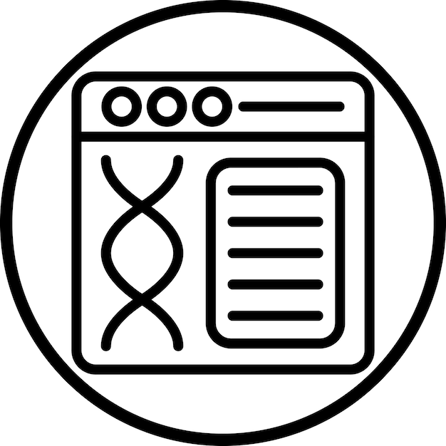 Vectorontwerp Bioinformatica Icon Stijl