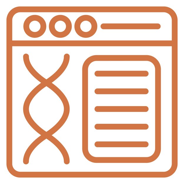 Vectorontwerp Bioinformatica Icon Stijl