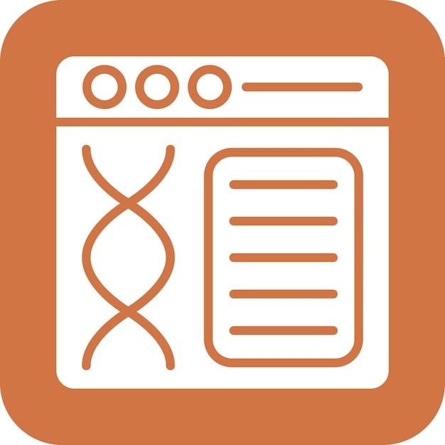 Vectorontwerp Bioinformatica Icon Stijl
