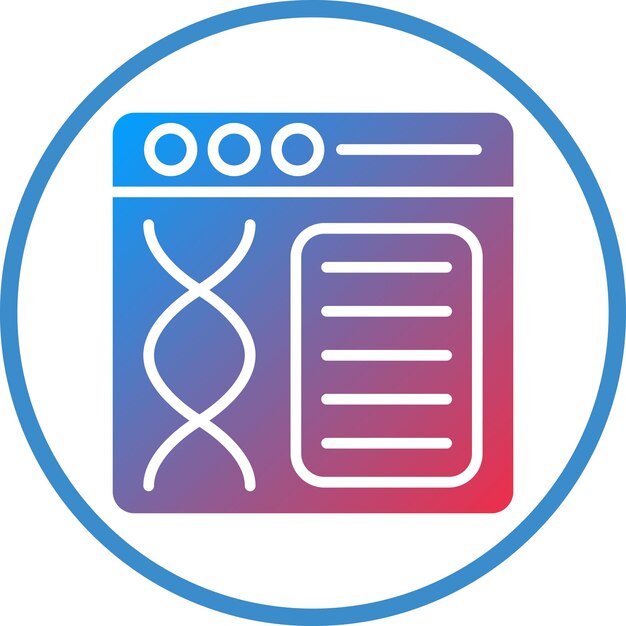 Vectorontwerp Bioinformatica Icon Stijl