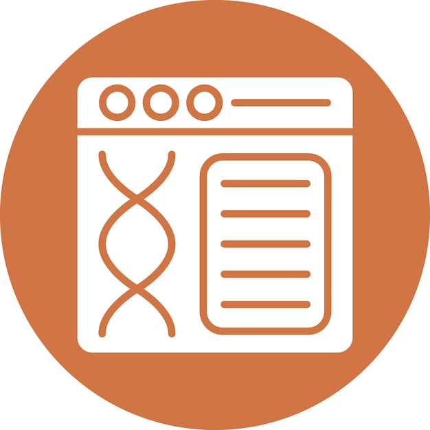 Vectorontwerp Bioinformatica Icon Stijl