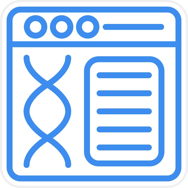 Vectorontwerp Bioinformatica Icon Stijl