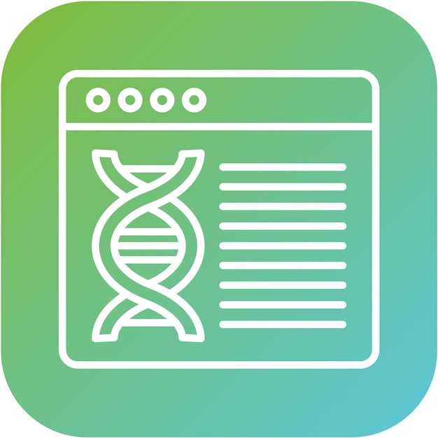 Vectorontwerp Bioinformatica Icon Stijl