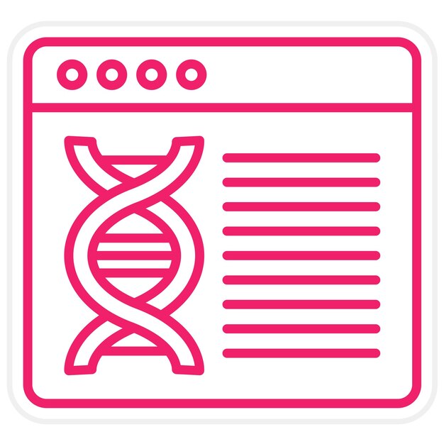 Vectorontwerp Bioinformatica Icon Stijl