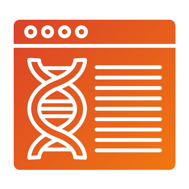 Vectorontwerp Bioinformatica Icon Stijl
