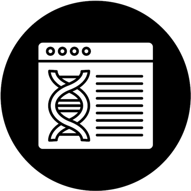 Vectorontwerp Bioinformatica Icon Stijl