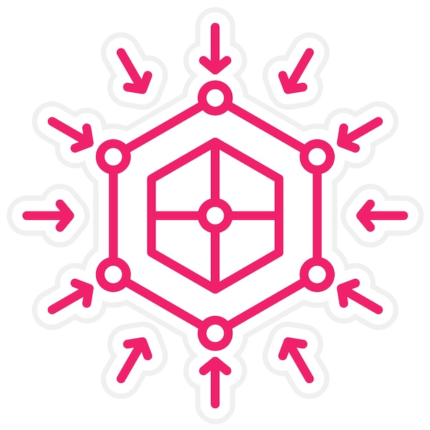 Vectorontwerp Biomoleculaire interacties Icon Style