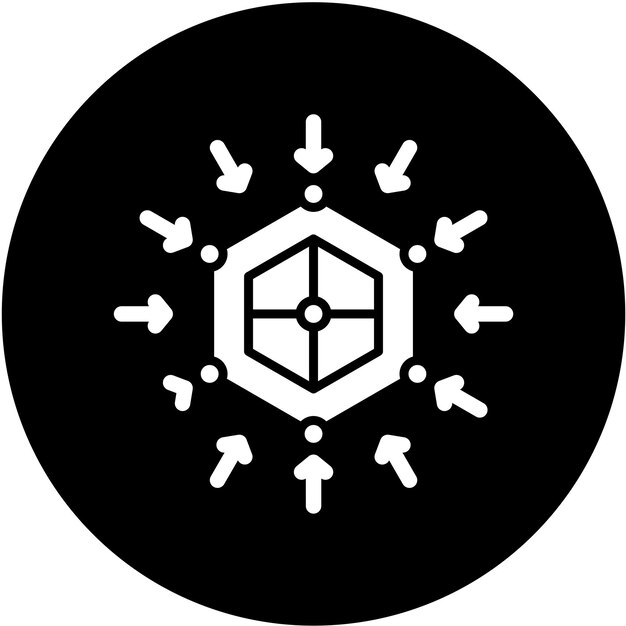 Vectorontwerp Biomoleculaire interacties Icon Style