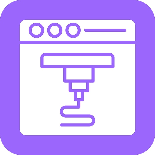 Vectorontwerp Bioprinting Icon Stijl