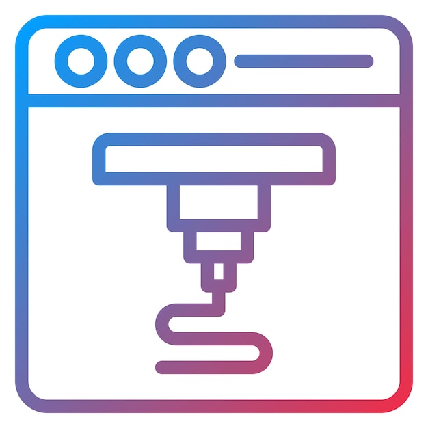Vectorontwerp Bioprinting Icon Stijl
