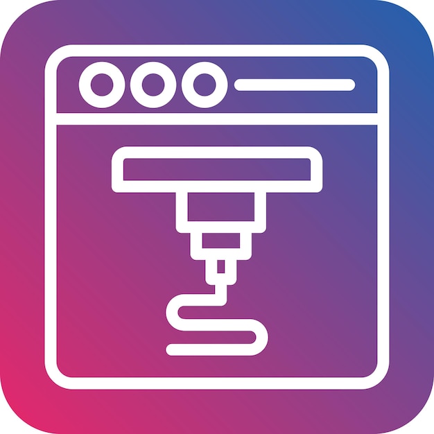 Vectorontwerp Bioprinting Icon Stijl