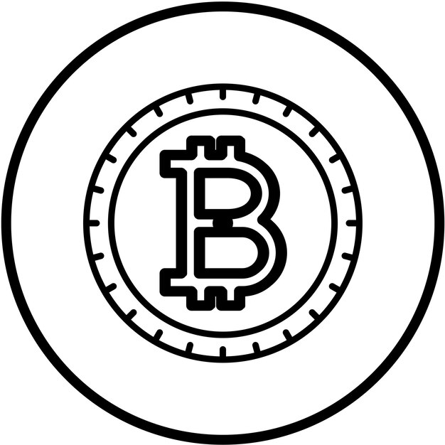 Vectorontwerp Bitcoin Icon Style