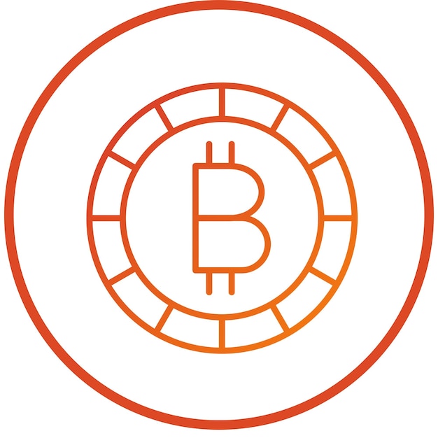 Vectorontwerp Bitcoin Icon Style