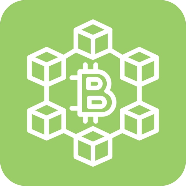 Vectorontwerp Blockchain Icon Stijl