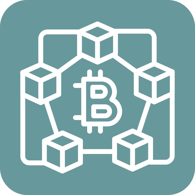 Vectorontwerp Blockchain Icon Stijl
