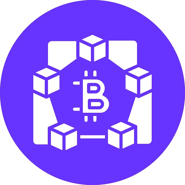 Vectorontwerp Blockchain Icon Stijl