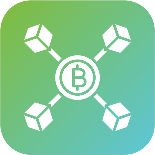 Vectorontwerp Blockchain Icon Stijl