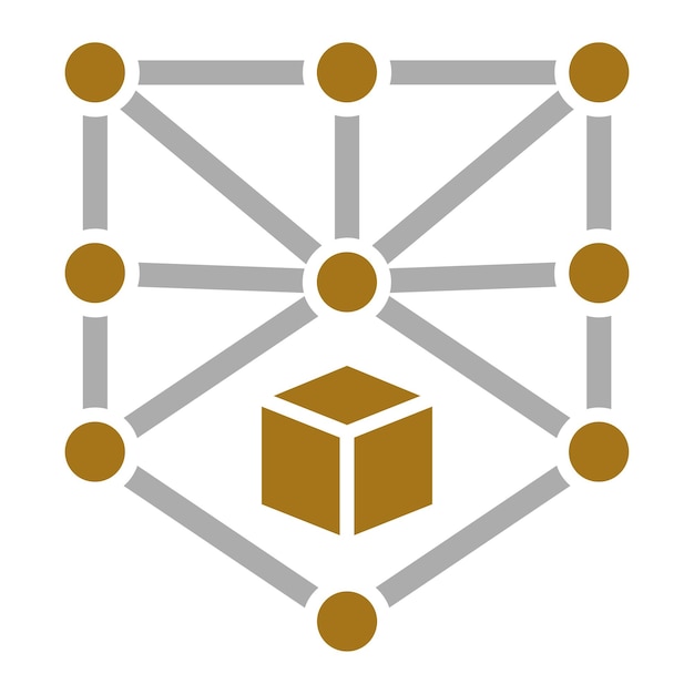 Vectorontwerp Blockchain Icon Stijl