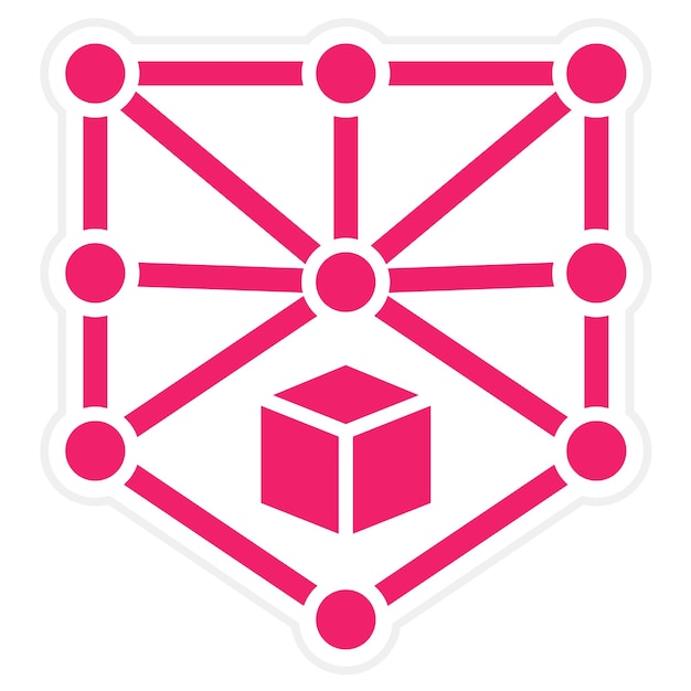Vectorontwerp Blockchain Icon Stijl