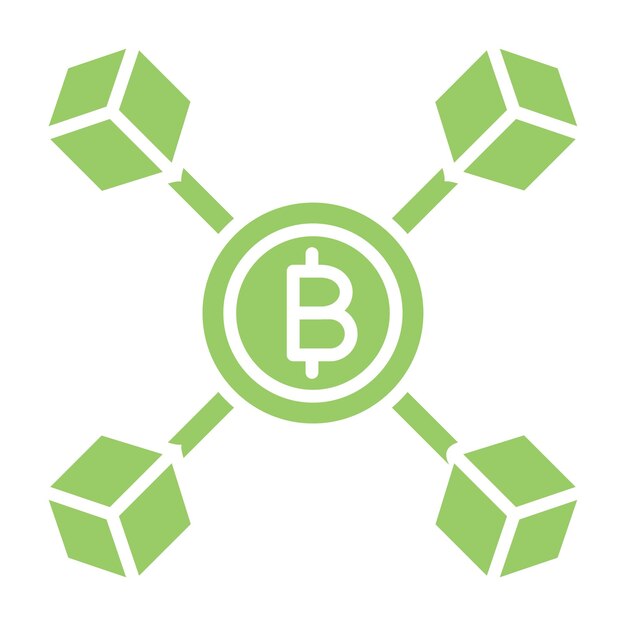 Vectorontwerp Blockchain Icon Stijl