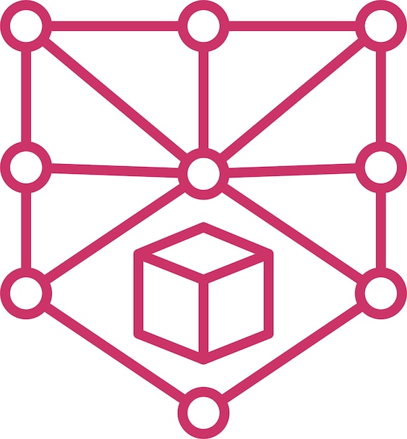 Vectorontwerp Blockchain Icon Stijl
