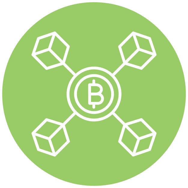 Vectorontwerp Blockchain Icon Stijl