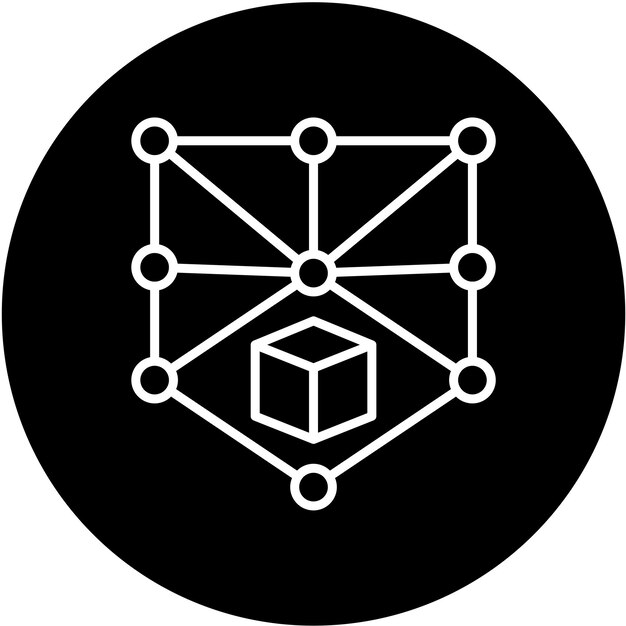 Vectorontwerp Blockchain Icon Stijl