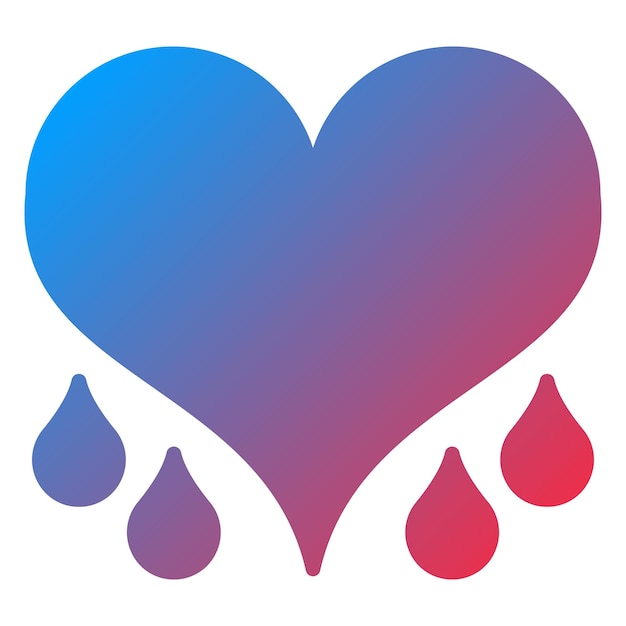 Vector vectorontwerp bloeding heart icon style