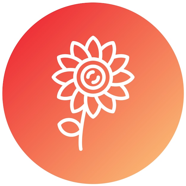 Vectorontwerp Bloem Icon Stijl