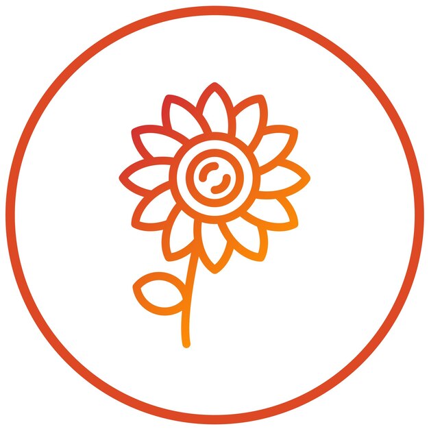 Vectorontwerp Bloem Icon Stijl